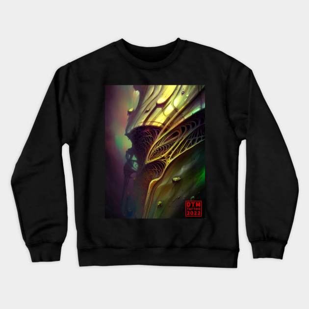 Metal looking bio organic Crewneck Sweatshirt by Dannythemachine